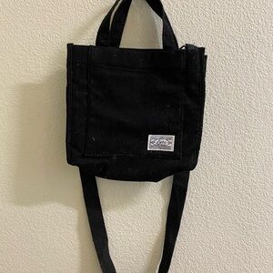 Black Corduroy Tote Bag‎